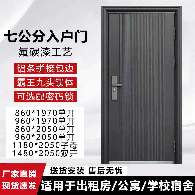 入户门防盗门进户门家用大门子母农村室内外出租房钢质工程单开门