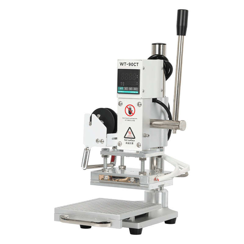 WT-90CT-T槽款手动烫金机热压皮革烙印机烫印压纹机铜模活字两用