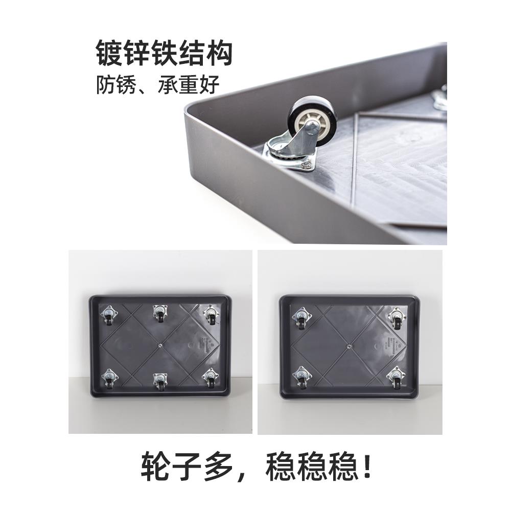 花盆托底盘长方形接水盘PVB移动带轮万向花盘底托座轮树脂滚轮鲜