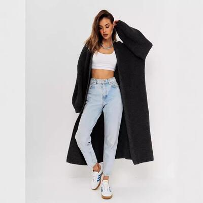 Women's outerwear, women's long knitted sweater, sweater