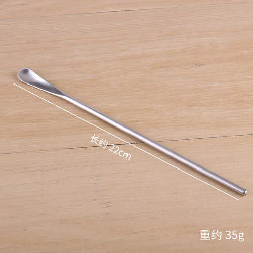 304无磁不锈钢咖啡搅拌棒奶茶搅拌勺咖啡羹粗柄长吧勺