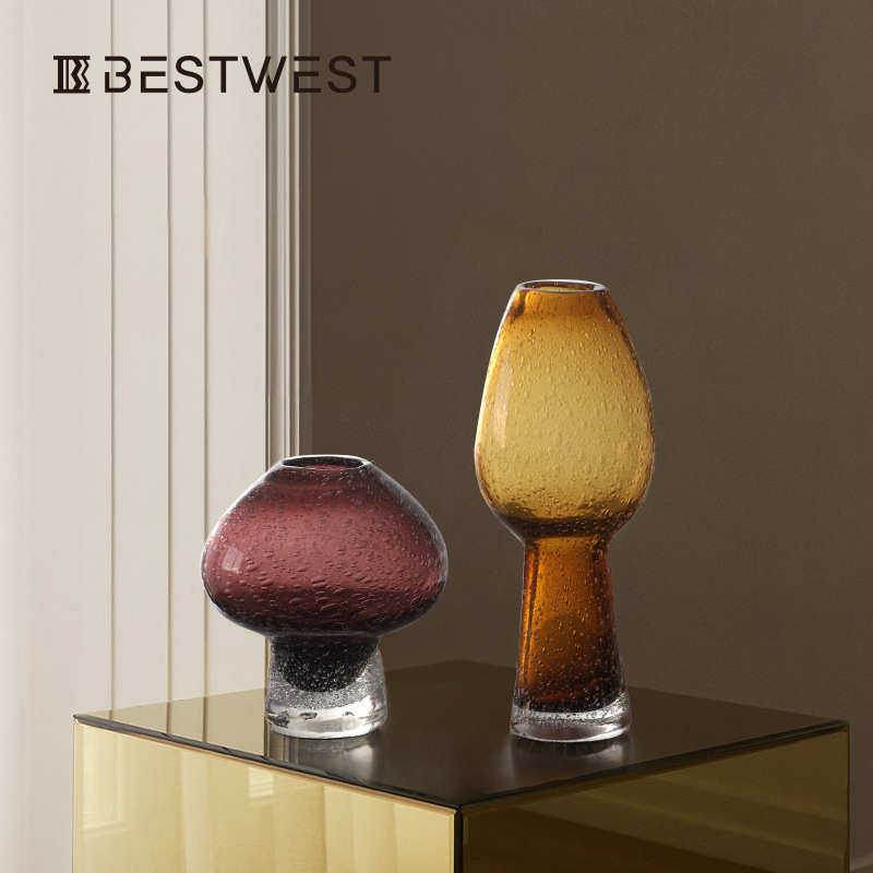 Best west 彩色创意火炬花瓶水培玻璃花瓶样板间花器软装饰品花器,家居饰品,花瓶,淘宝优惠券,粉丝福利购,淘宝优惠卷