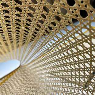 定制高档手工镂空竹编竹席民宿酒店茶楼餐厅吊顶装 饰 修隔断屏风装