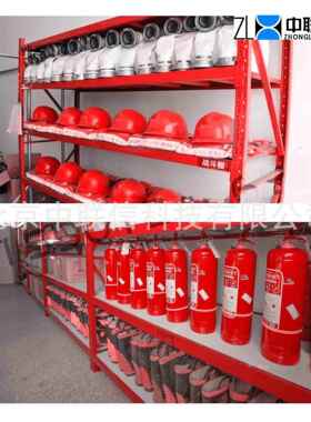 消防货架消防物资货架防爆用品货架红色货架家用货架150*40*200cm