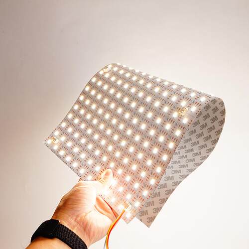 LED柔性灯片576珠三色背光源柔性面板灯可大理石背景氛围灯箱24v