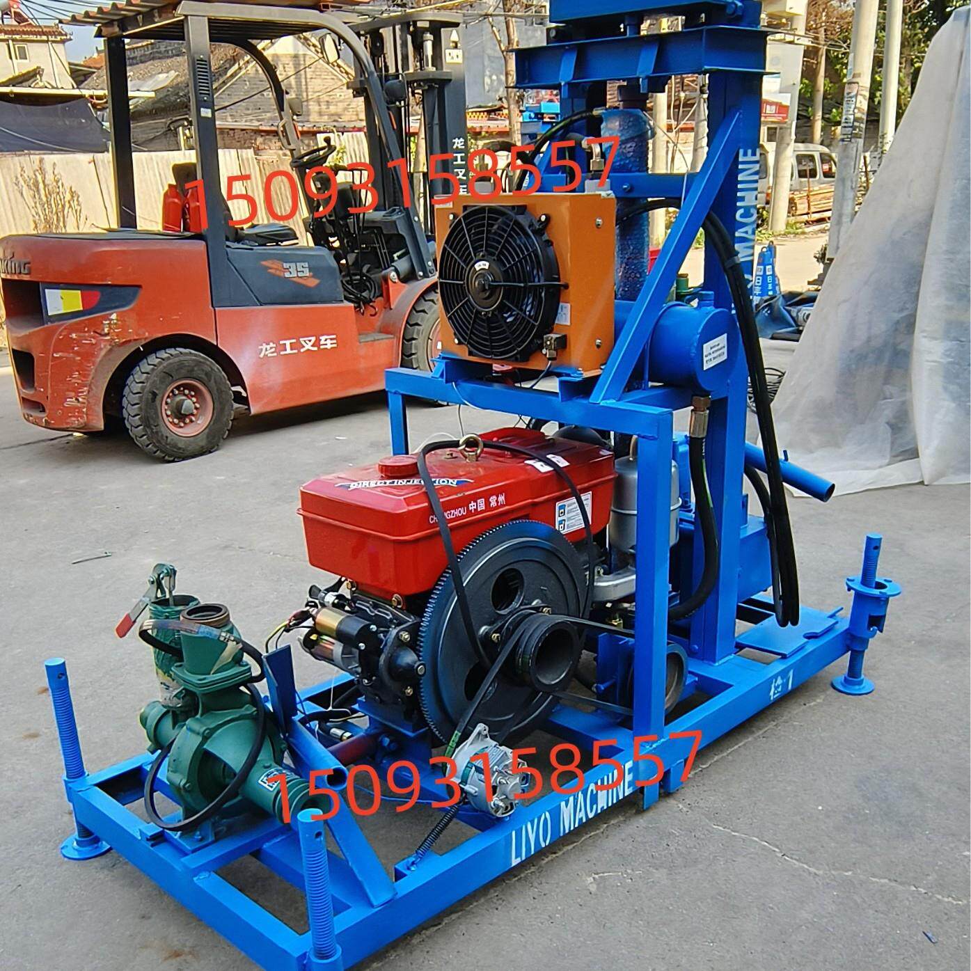 工厂直供柴5HP2油轮式水井钻LY150机家用农田多用小型打井机量大