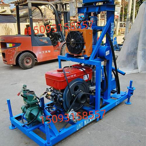 工厂直供柴5HP2油轮式水井钻LY150机家用农田多用小型打井机量大
