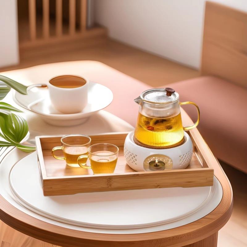 陶瓷温茶炉下午茶烛台加热炉耐热玻璃蜡烛煮茶炉水果花草茶壶套装