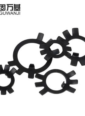 铁黑612圆止动垫片垫圈退垫垫0圈六爪圈王八锁紧垫圈M1M12M止14-M