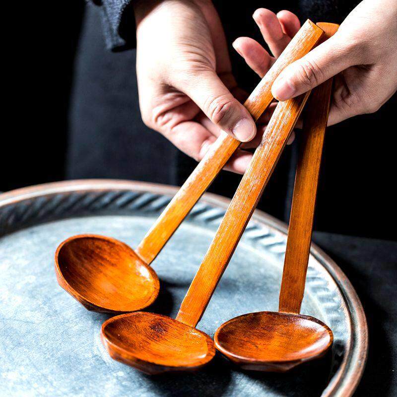 木勺子龟甲勺子家用拉面碗勺拉面勺汤勺木质勺子木头长柄日式餐具