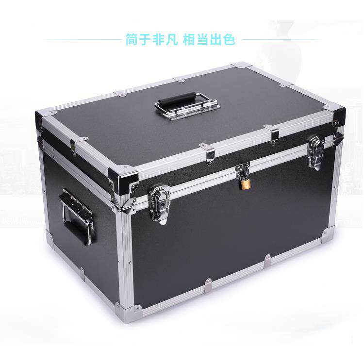 订制铝合金加大号工具箱运输箱加固防震仪器测量箱证件海棉手提箱
