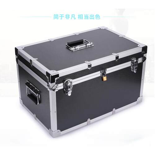 订制铝合金工具箱包装加固防震仪器测量箱证件黑色白色海绵手提箱