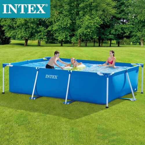 INTEX28271长方形框架水池超大家庭游泳池支架水池 鱼池