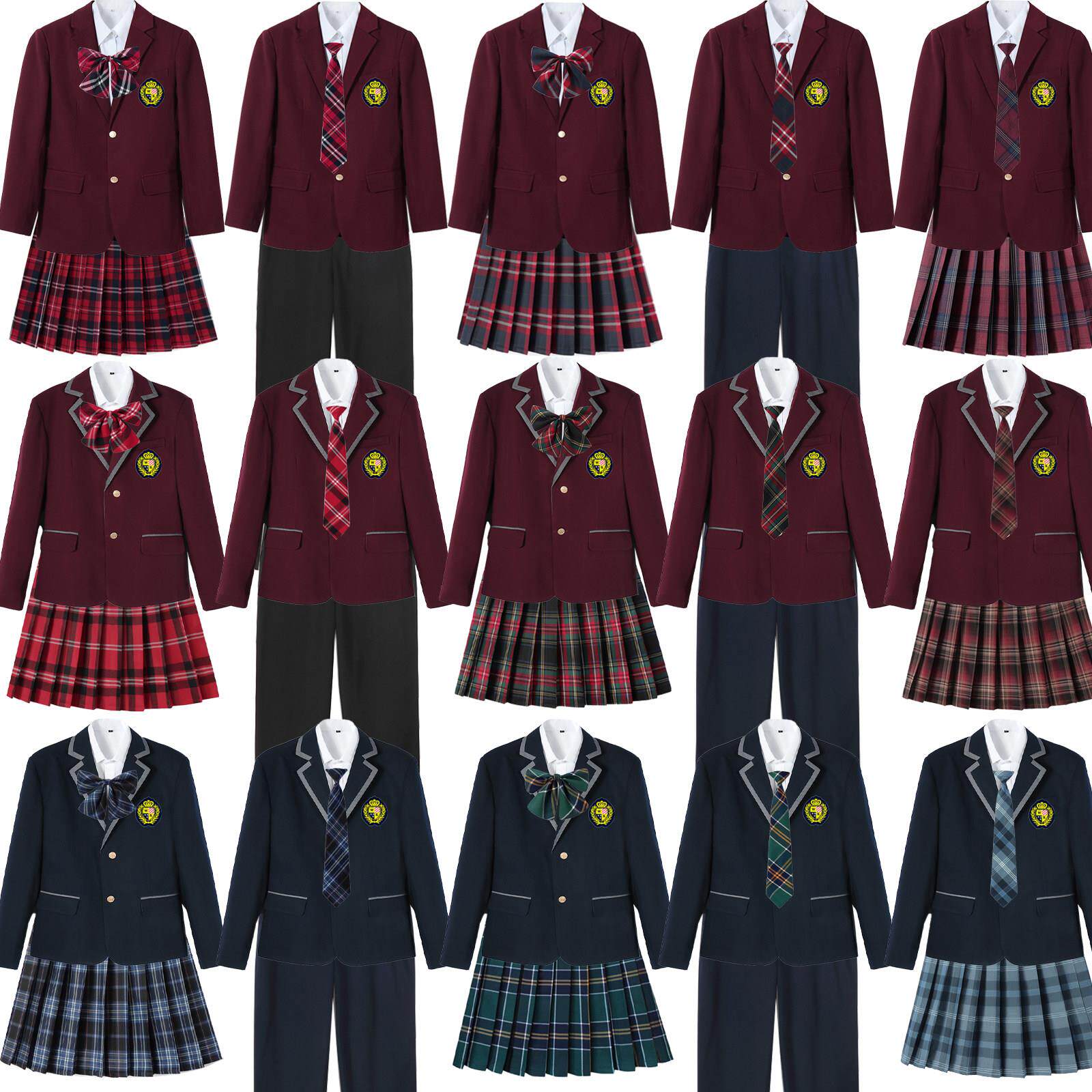 新款现货英伦班服校服园服制服合唱表演歌咏比赛礼服秋冬西服套装