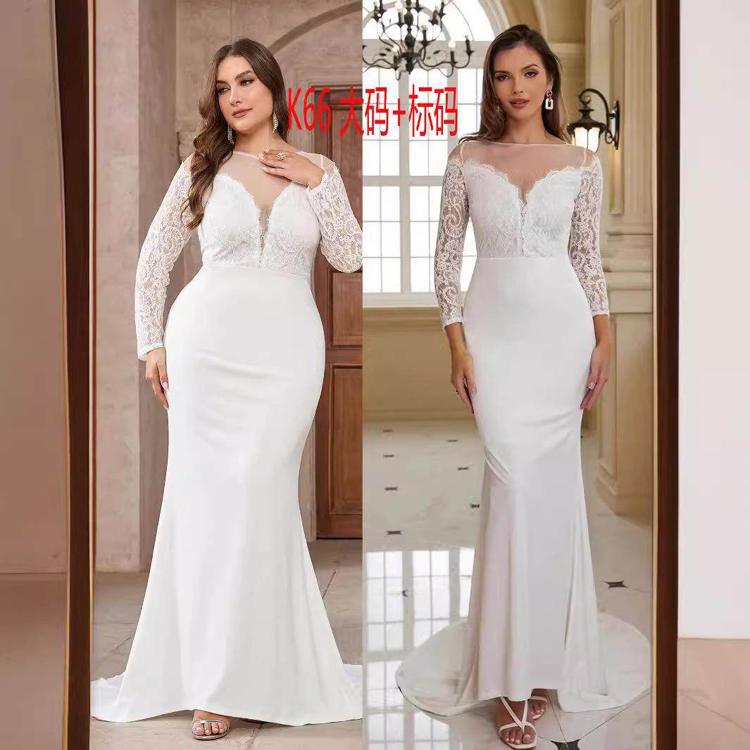 Lace Floor Length Wedding Dress Elegant Dress For Wedding