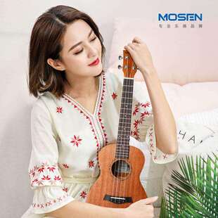 莫森尤克里里女生初学者入门级小吉他23寸单板学生乌克丽丽MUC800