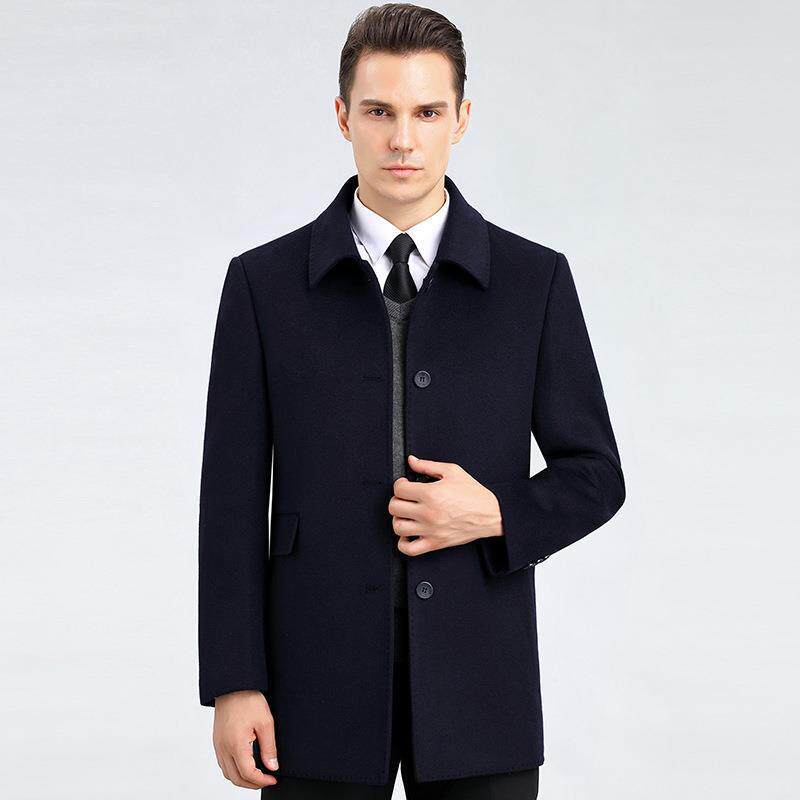 高级可双面羊大衣男绒冬2206-NN季款保暖拆鹅绒内胆中长男装加厚