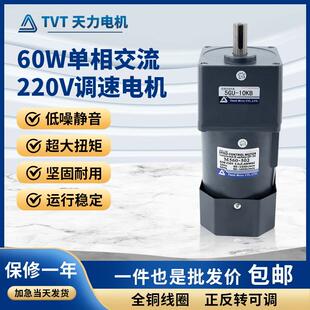天力调速电机220v380v输送带专用60W马达减速电机一体机慢速定速