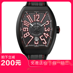 捡漏未使用99新法兰克穆勒镀钛红字日历自动机械男表手表V45
