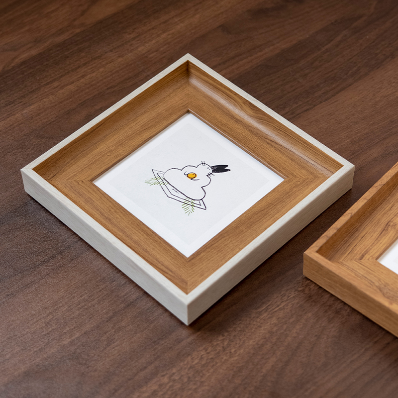 ins卡通文字正方形相框5寸6寸7寸8寸油画棒画框挂墙创意复古繁星