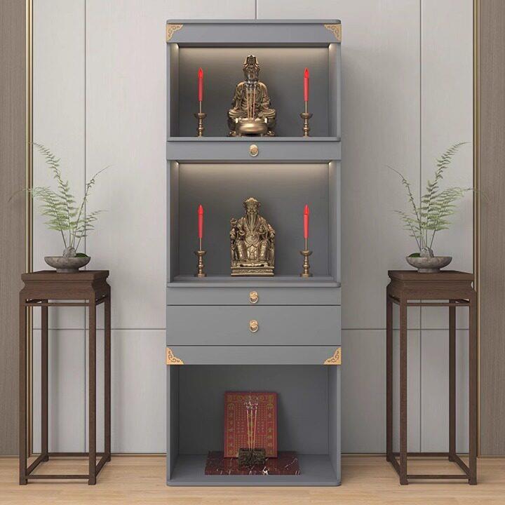 佛龛新中式立柜现代轻奢佛柜三层香案供台柜家用菩萨供桌财神神台图片