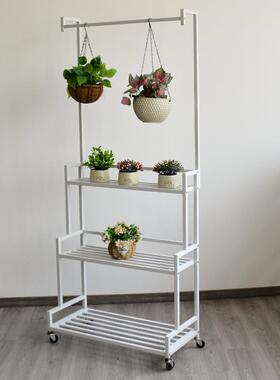 7多层家花架落带地阶梯式轮用阳台户OLL外庭院多肉植物铁艺W花架