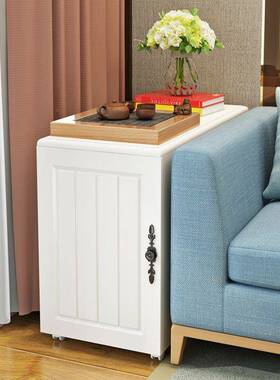J^沙几发边柜储物柜边夹缝边角NZN小柜可移动小茶几几带轮沙发柜