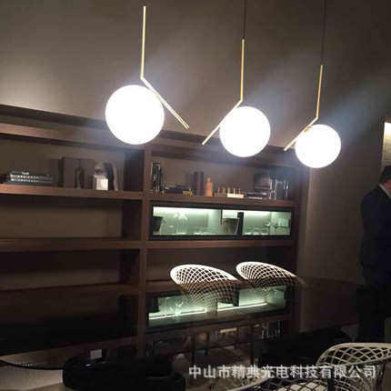 现代风格餐厅吊灯北欧简约客厅卧室服装店玻璃圆球装饰咖啡厅吊灯,家装灯饰光源,客厅吊灯,淘宝优惠券,粉丝福利购,淘宝优惠卷