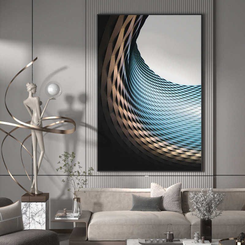 现代轻奢客厅玄关装饰画创意工作室过道背景墙壁竖版喷绘大挂画,家居饰品,现代装饰画,淘宝优惠券,粉丝福利购,淘宝优惠卷