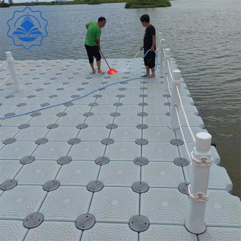 水上浮筒钓鱼平台塑料浮动码头海上浮桥游泳池摩托艇泊位养殖网箱