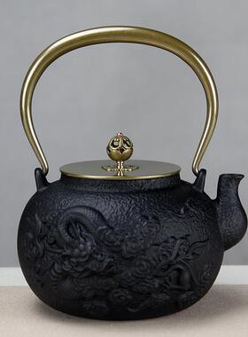 1200ml云中龙铸铁壶煮水壶铁茶壶日式烧水泡茶手工养生茶壶茶具