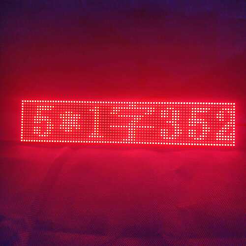 P4.75室内5*1字单红LED显示屏 P4.75表贴单红380*76规格模组