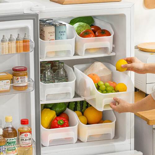 Large Nac川 Refrigerator Storage Box, Drawer-type Transparen