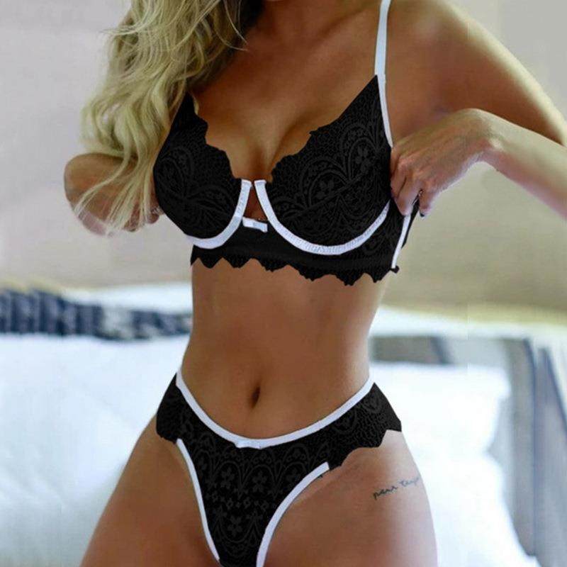 suit and three-point elastic lace charming underwear Sexy