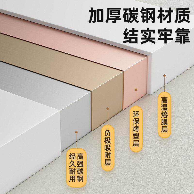 铁艺墙上置物架客厅墙壁搁板卧室床头一字隔板装饰金属书架置物架