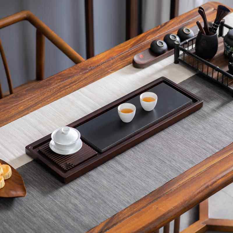 茶茶具户客盘家用茶海电木款茶zhihui36托盘干泡台厅乌金石小号茶