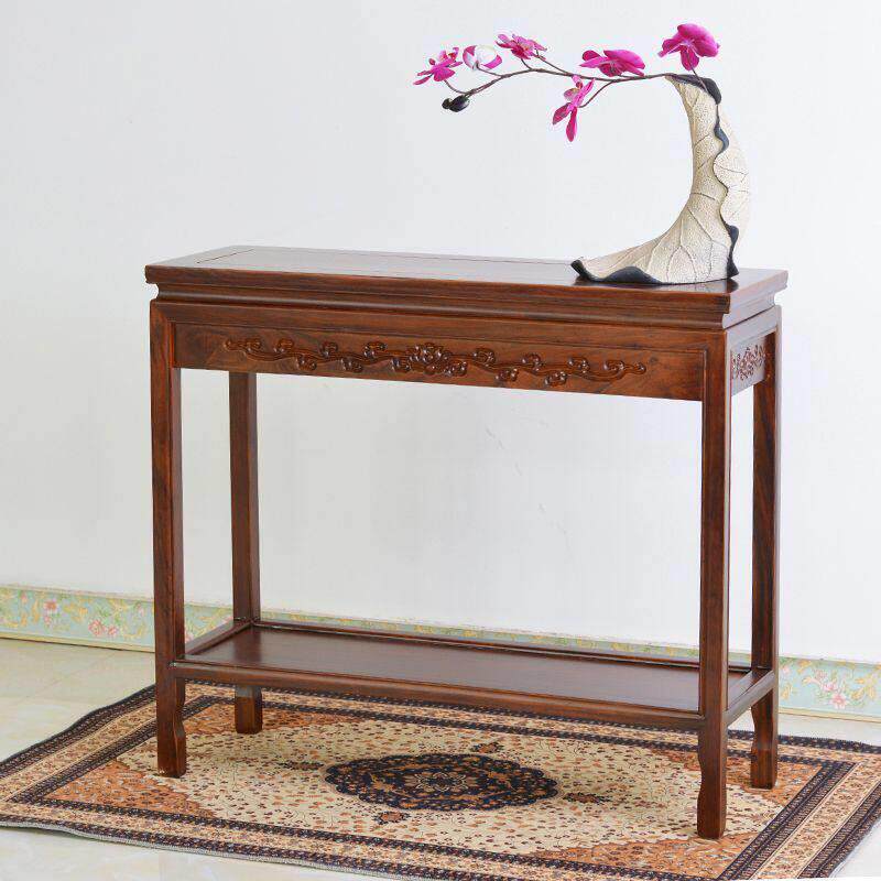 实木花架,可达豪华简约鱼缸角桌,古董桌,客厅,多层入口桌,中
