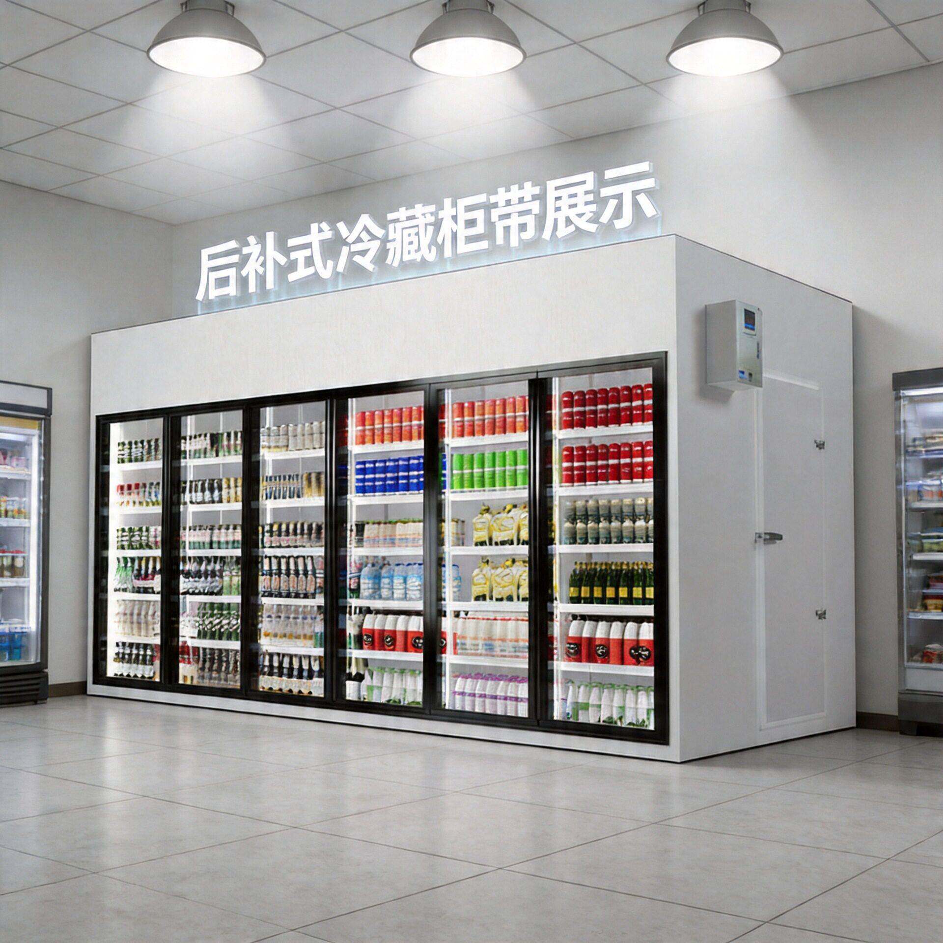 商用玻璃门后补式冷藏库步入式冷柜低温冷冻柜后补式双温冷库