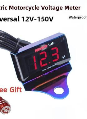电动车摩托车KOSO电压表电摩改装12V-150V通用防水LED电压表仪表
