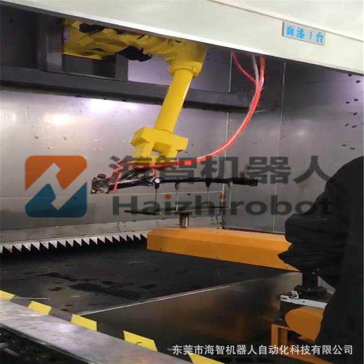 喷涂车间水帘柜喷漆房机器人自动喷油机械手臂五六轴喷漆往复机