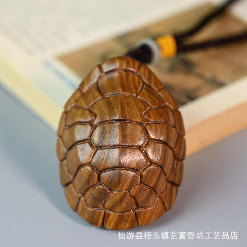 盘 工艺品 龟甲实木檀木手把富甲天下文玩玩饰品随身批发绿挂件件