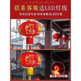 新年大红灯笼灯2023新款吊灯挂饰农村大门门口中国风过年春节阳台