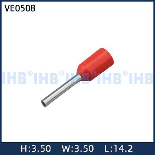 VE0508VE管型端子针形接线鼻欧式E型管铜线耳护线套针管形