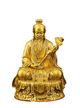 铜太上老君神像黄铜三清像祖师爷道家供奉家居客厅装饰品摆件大号