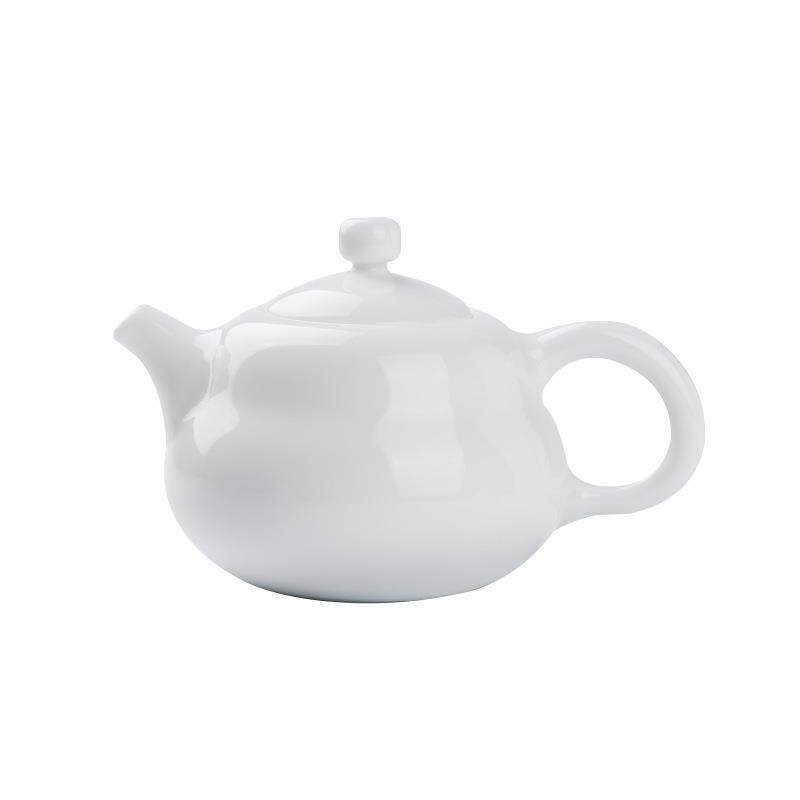 景德镇白瓷手工小茶壶单壶家用功夫茶具陶瓷泡茶壶过滤
