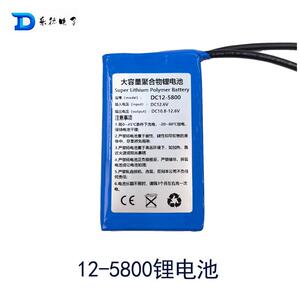 乐德电子 12v大容量聚合物5800超薄锂电池95*52*16尺寸12v电池