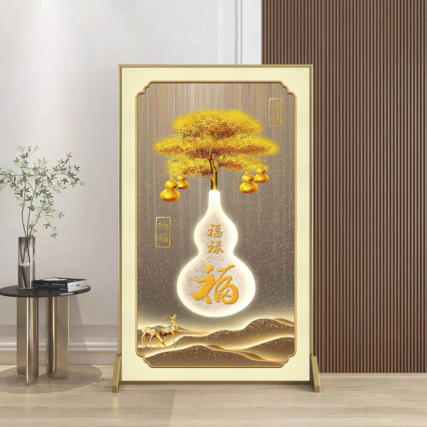 新款铝合金屏风隔断家用入户门遮挡客厅卧室装饰移动玄关遮挡座屏
