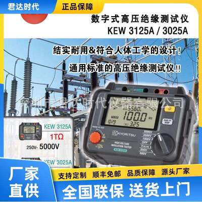 KEW3125A 数字高压绝缘电阻计(5000V) KEW3121B高压兆欧表