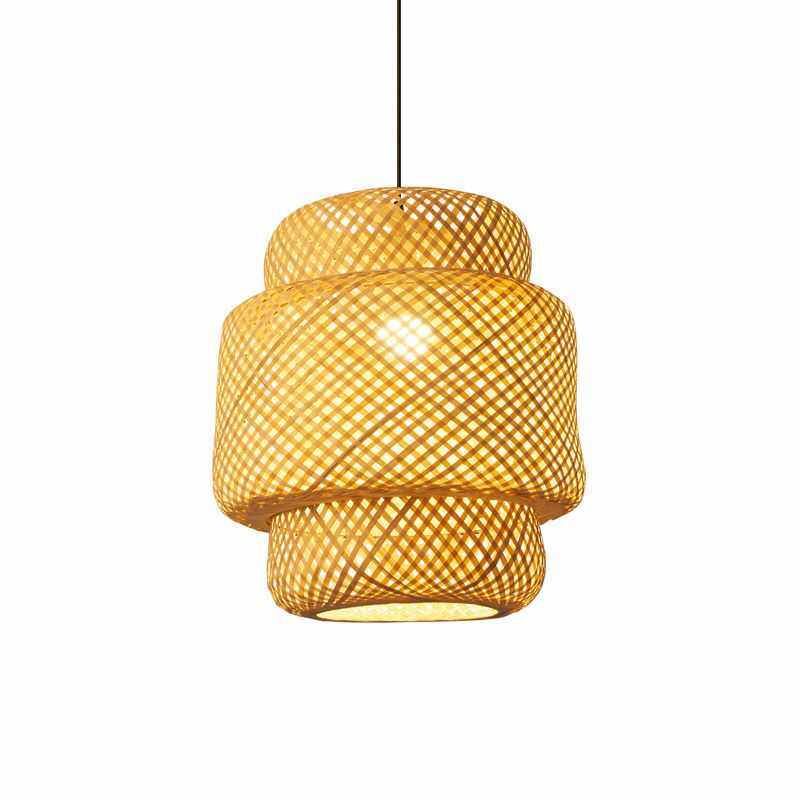竹编吊灯竹艺禅意茶室中式餐厅民宿日式藤编灯笼复古创意艺术灯罩,家装灯饰光源,客厅吊灯,淘宝优惠券,粉丝福利购,淘宝优惠卷