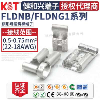 KST健和兴FLDNB/FLDNG1-250FLDNB1-187(5)(8)旗形母端裸插簧端子